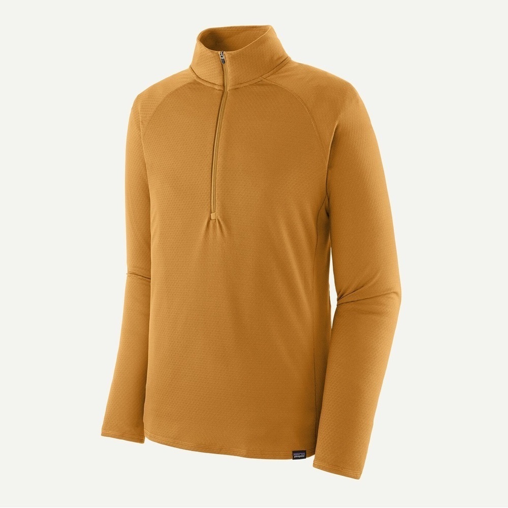 PATAGONIA Men's Capilene® Midweight Zip-Neck Pullover small yellow